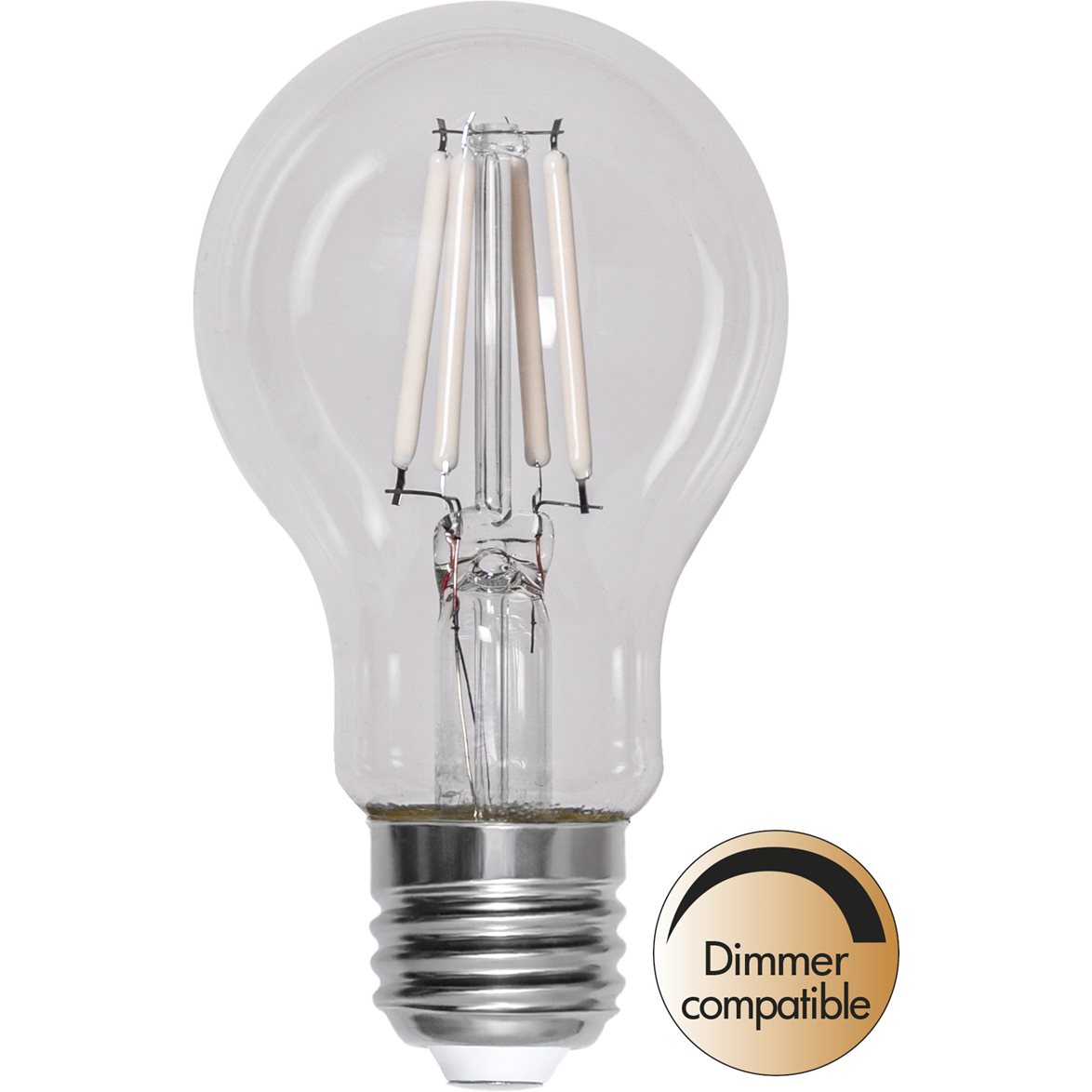 LED-lampa E27 normal, 7W(60W) vitt filament, dimbar