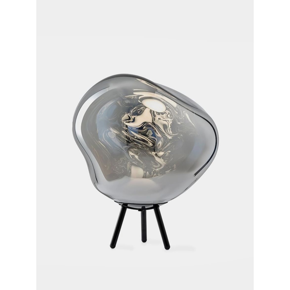 Tom Dixon Melt Portable Floor/Hanging Silver Black LED UN | Inomhusbelysning - Bordslampor - Bordslampor Interiör | Lampspecialisterna