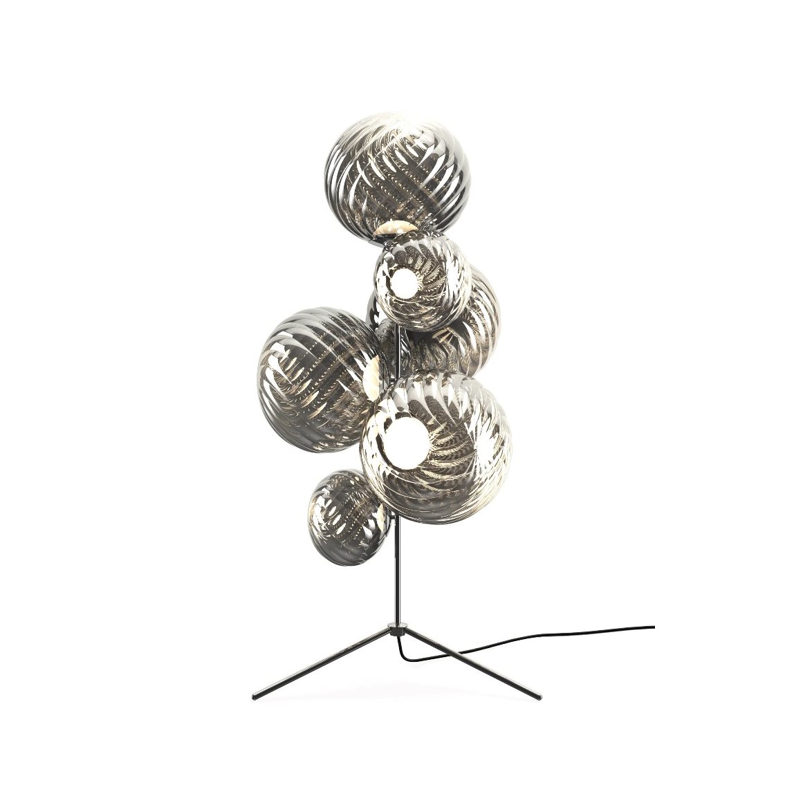 Tom Dixon Whirl Floor Chandelier Silver LED UN