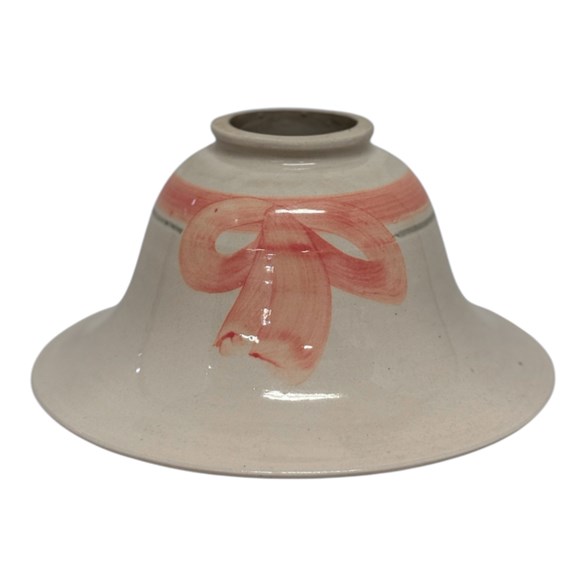 Klockskärm, porslin beige rosett 18 cm