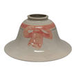 Klockskärm, porslin beige rosett 18 cm
