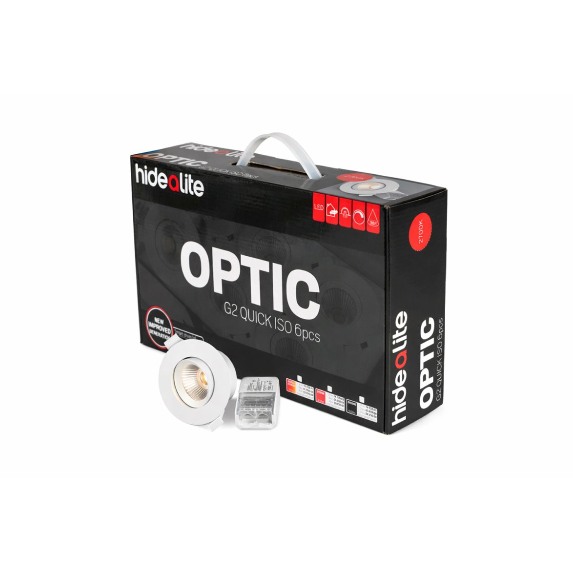 Hide-a-lite Downlights Optic G2 Quick ISO 6-pack Vit 3000K | Inomhusbelysning - Spotlights tak - Downlights | Lampspecialisterna