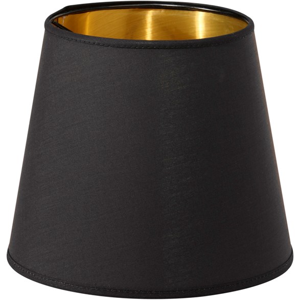 Queen Lampskärm Svart/Guld 10cm
