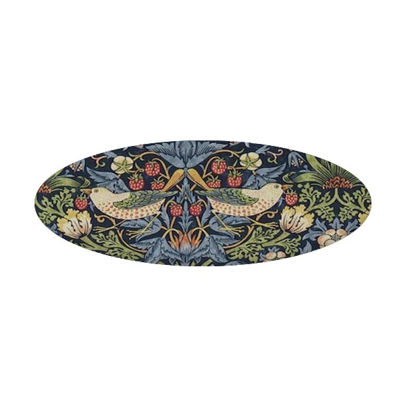 Drum lock, Strawberry Thief Blå 34 cm