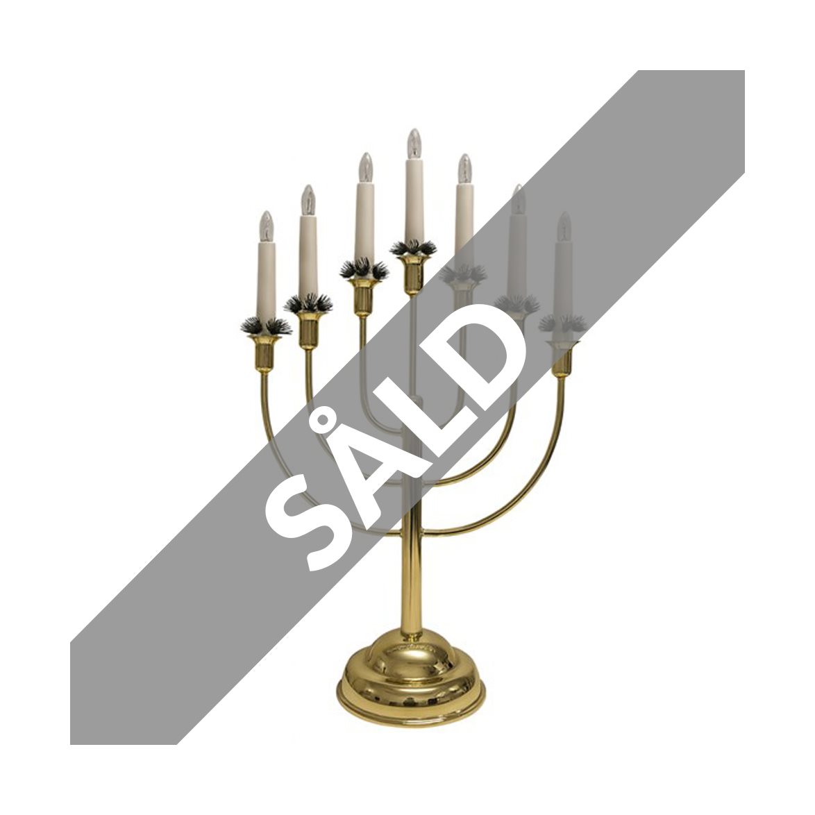 Vintage by Bright 1-2-3 Elljusstake Brass Grande 7-arm, Mässing
