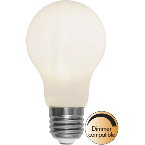 LED-lampa E27 normal 7,5W(60W) Opaque filament opal dimbar