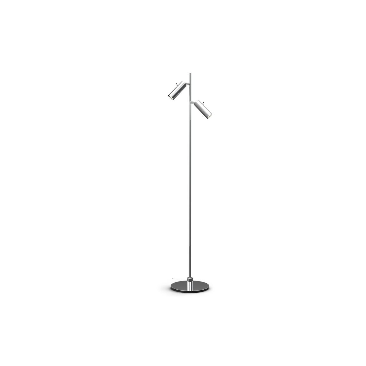 Herstal Pipeline floor lamp chrome double GU10 mini | Inomhusbelysning - Golvlampor - Golvlampor Interiör | Lampspecialisterna