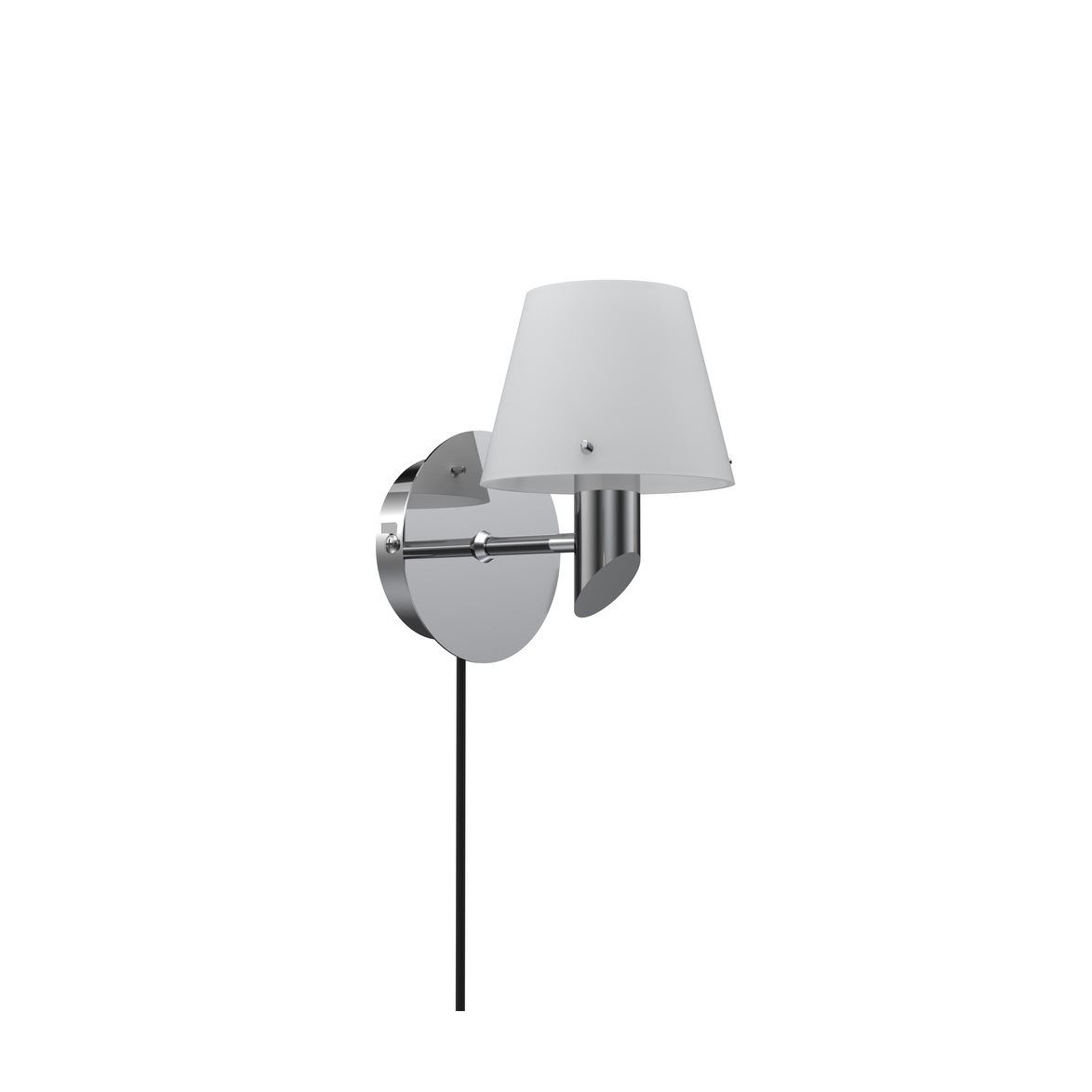 Herstal Gil wall lamp chrome/opal glass