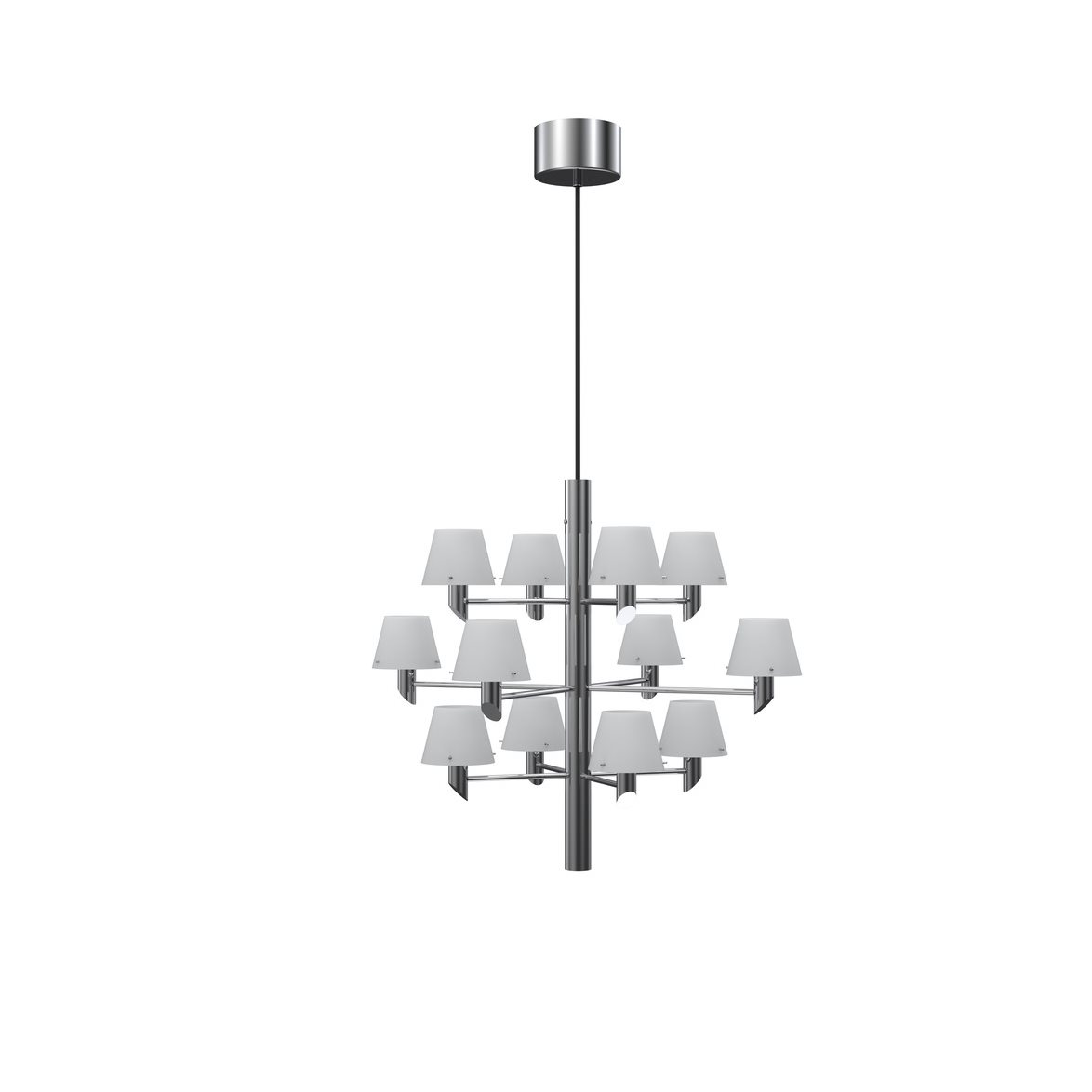 Herstal Takkrona Gil 12 krom/opal glas