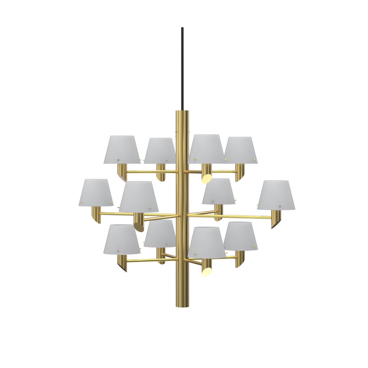 Herstal Takkrona Gil 12 satin brass/opal glas