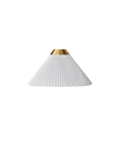 Le Klint 12 Mässing lampskärm, Vit 21 cm