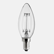 LED-lampa UNI-WHITE kronljus klar E14 2W 2700K dimbar