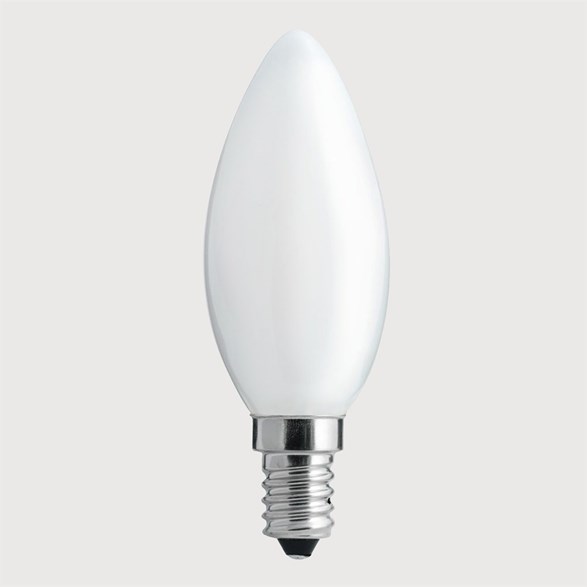 LED-lampa UNI-WHITE kronljus opal E14 4W 2700K dimbar