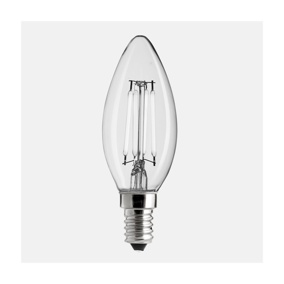 LED-lampa UNI-WHITE kronljus klar E14 0,8W 2700K dimbar