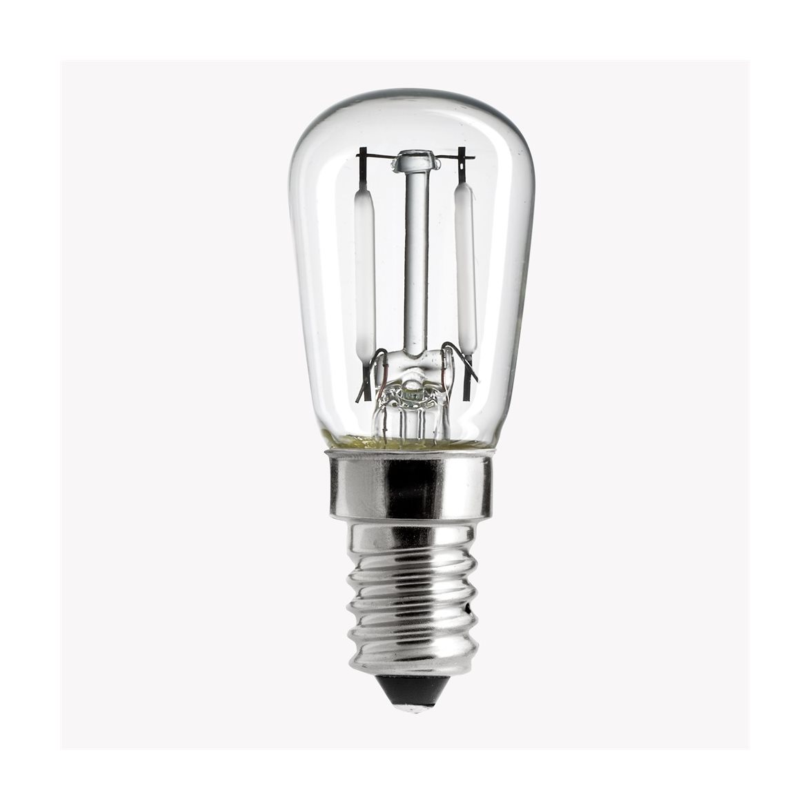 LED-lampa UNI-WHITE päron klar E14 1W 2700K dimbar
