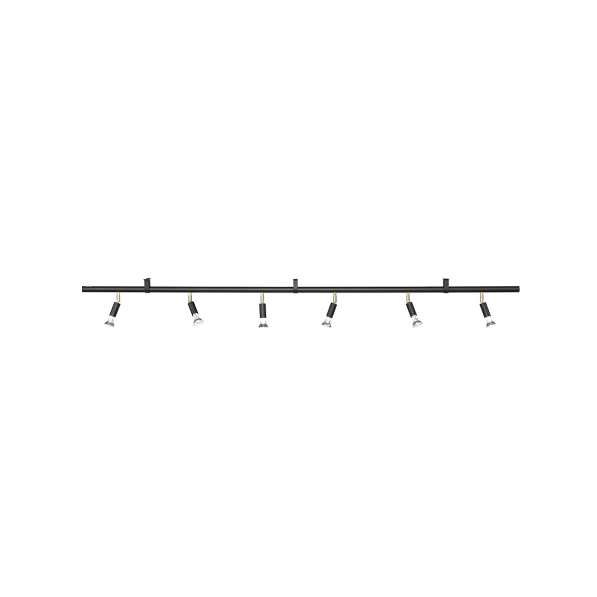 Star 6 spotlight skena, svartstruktur 200cm