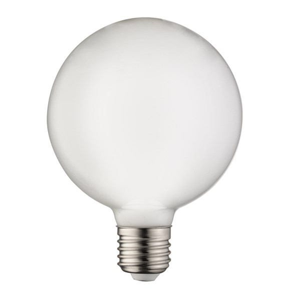 LED-lampa Glob 100mm opal E27 8W 2700-2200K dim to warm