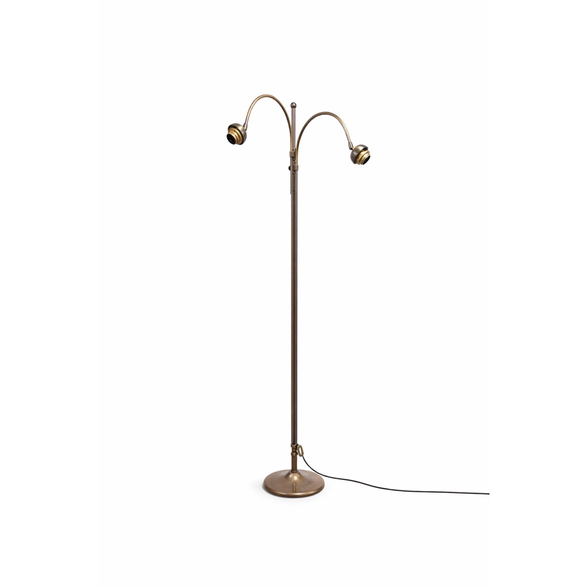 Vintage by Bright 1-2-3 Twin Brass Golvlampa &ndash; B&ouml;jda Armar