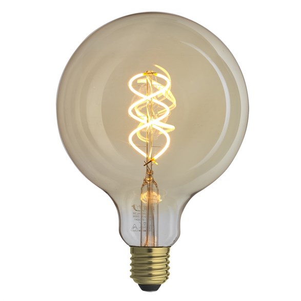UNI-FLEX glob 125mm gold E27 5W 2000K dimbar