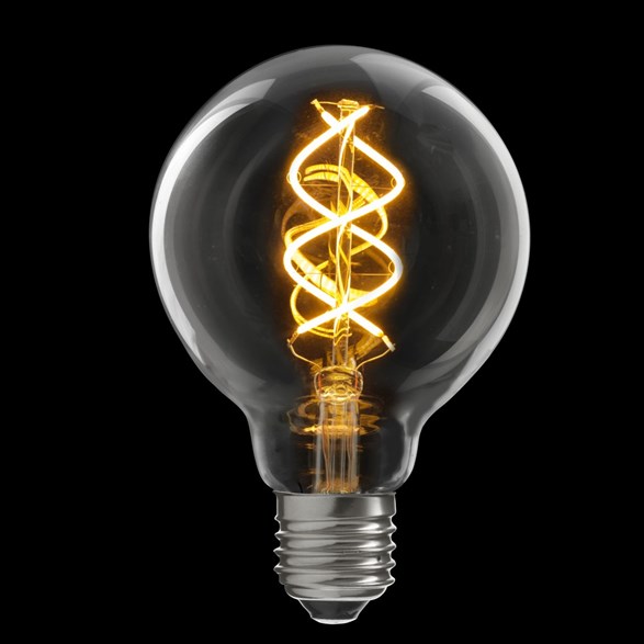 UNI-FLEX glob 80mm klar E27 5W 2200K dimbar