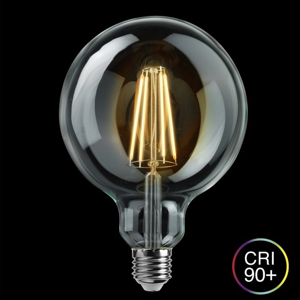 Glob 125mm klar E27 8W 2700-2200K dim to warm