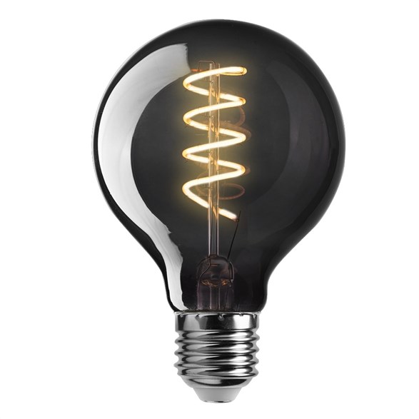 NERO glob 80mm E27 4W 2200K 3-steg dimbar minne