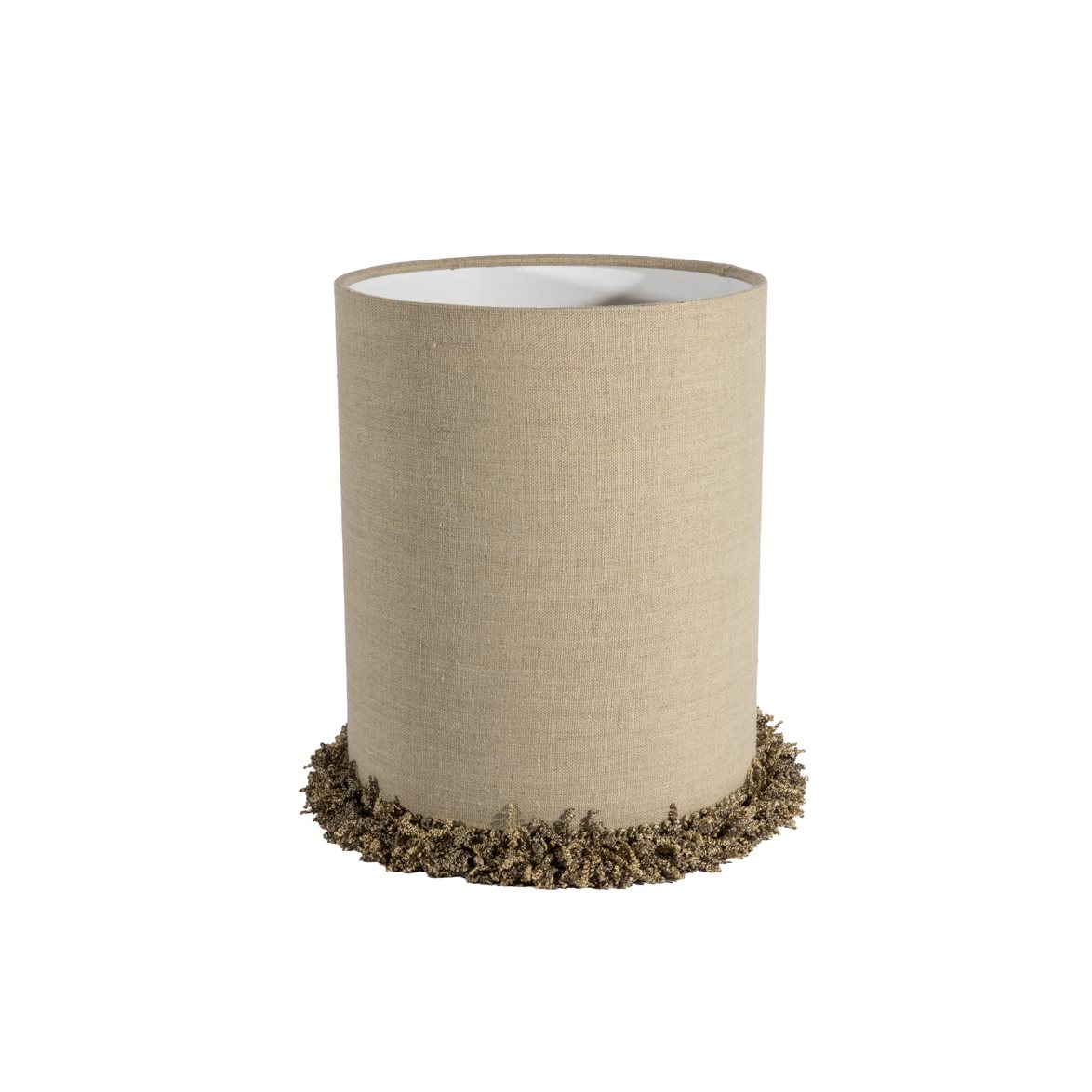 Alde & Lind Bordslampskärm Cylinder D21,5 lin frans natur | Lampskärmar - Lampskärm bordslampor | Lampspecialisterna