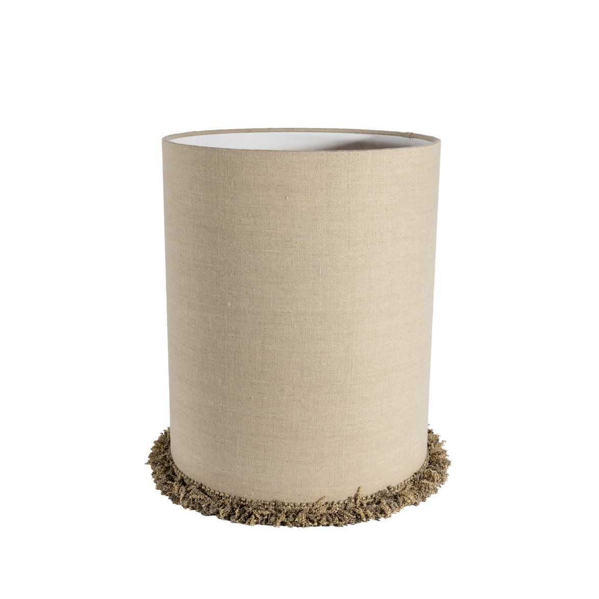 Alde & Lind Bordslampskärm Cylinder D29 lin frans natur | Lampskärmar - Lampskärm bordslampor | Lampspecialisterna