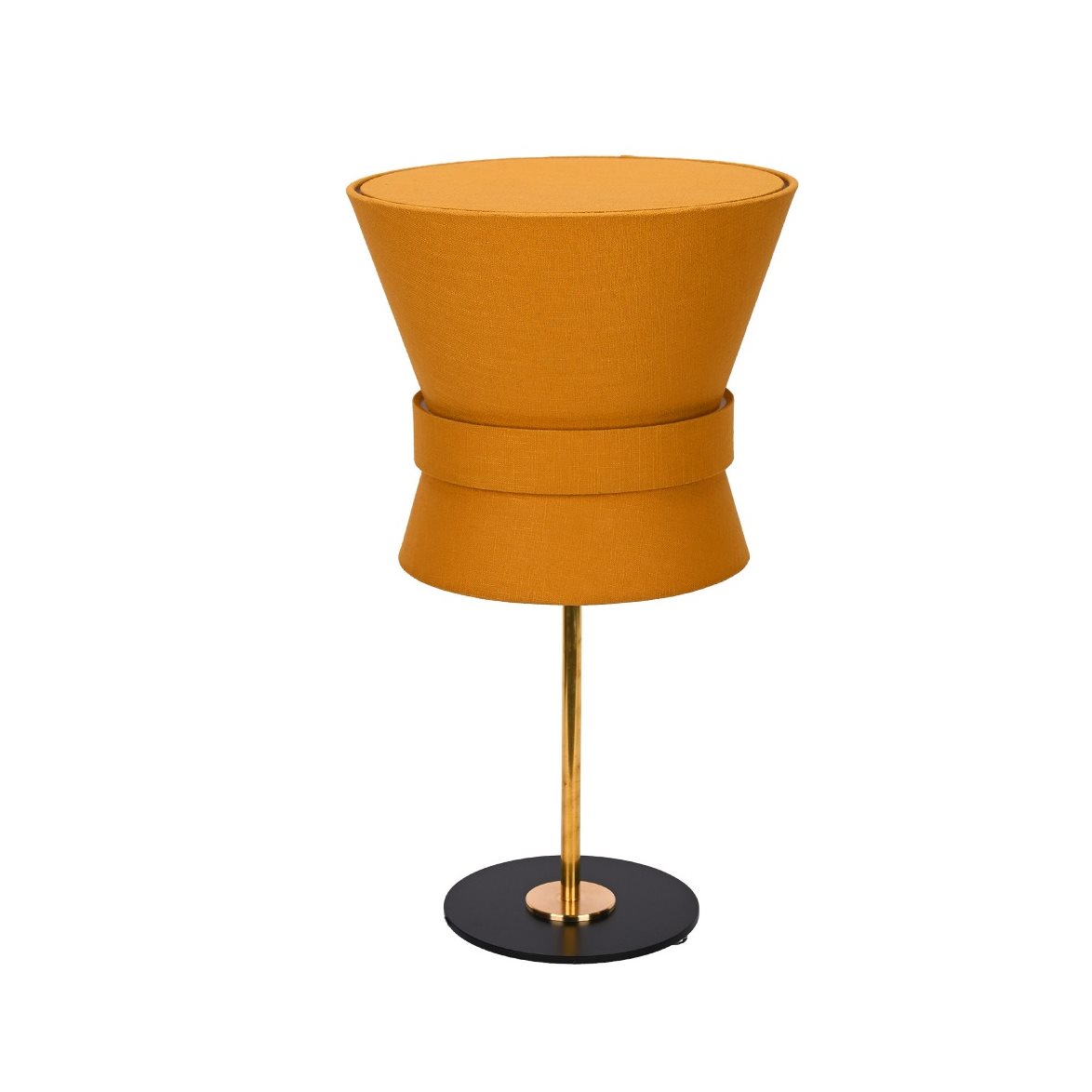 Örsjö Belysning Bordslampa Bow Rå mässing - Small Yellow Ochre | Inomhusbelysning - Bordslampor - Bordslampor Interiör | Lampspecialisterna
