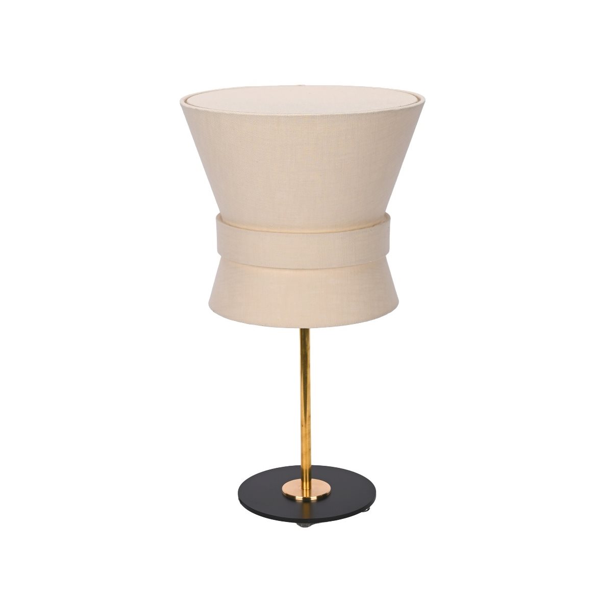 Örsjö Belysning Bordslampa Bow Rå mässing Small Cream White | Inomhusbelysning - Bordslampor - Bordslampor Interiör | Lampspecialisterna