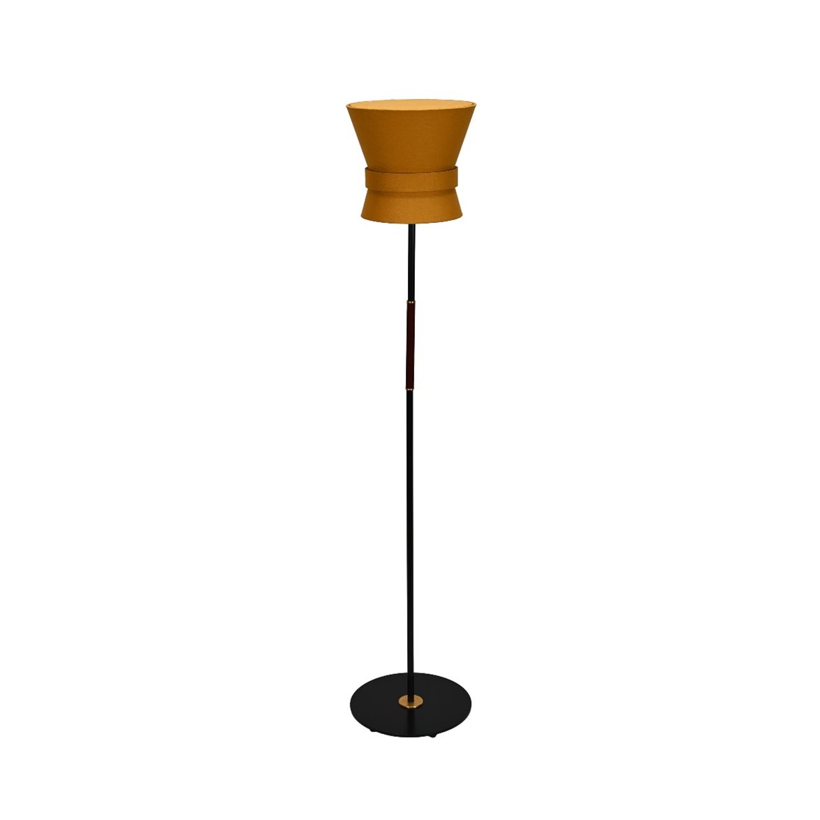 Örsjö Belysning Golvlampa Bow Svart - Small Yellow Ochre | Inomhusbelysning - Golvlampor - Golvlampor Interiör | Lampspecialisterna