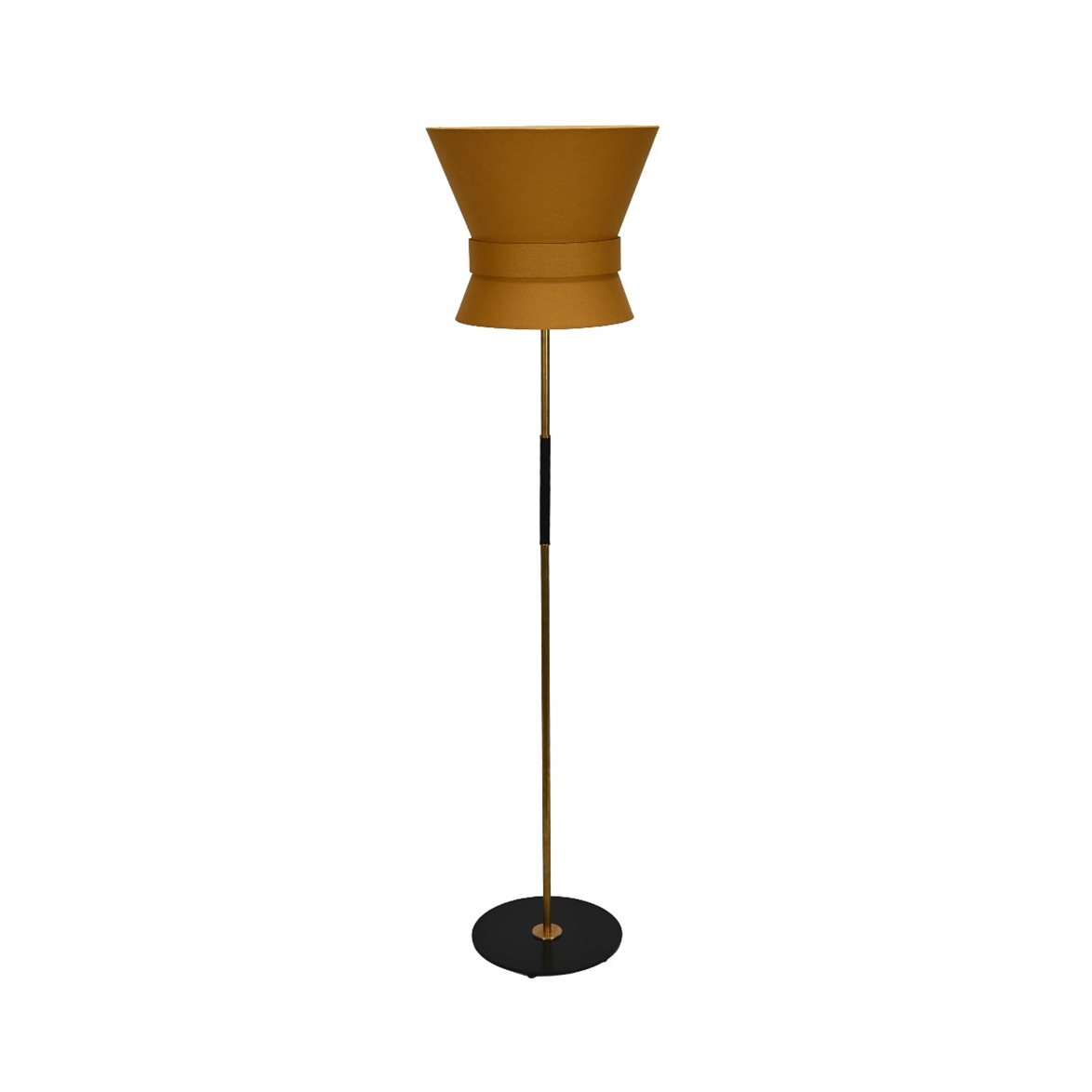 Örsjö Belysning Golvlampa Bow Rå mässing - Large Yellow Ochre | Inomhusbelysning - Golvlampor - Golvlampor Interiör | Lampspecialisterna