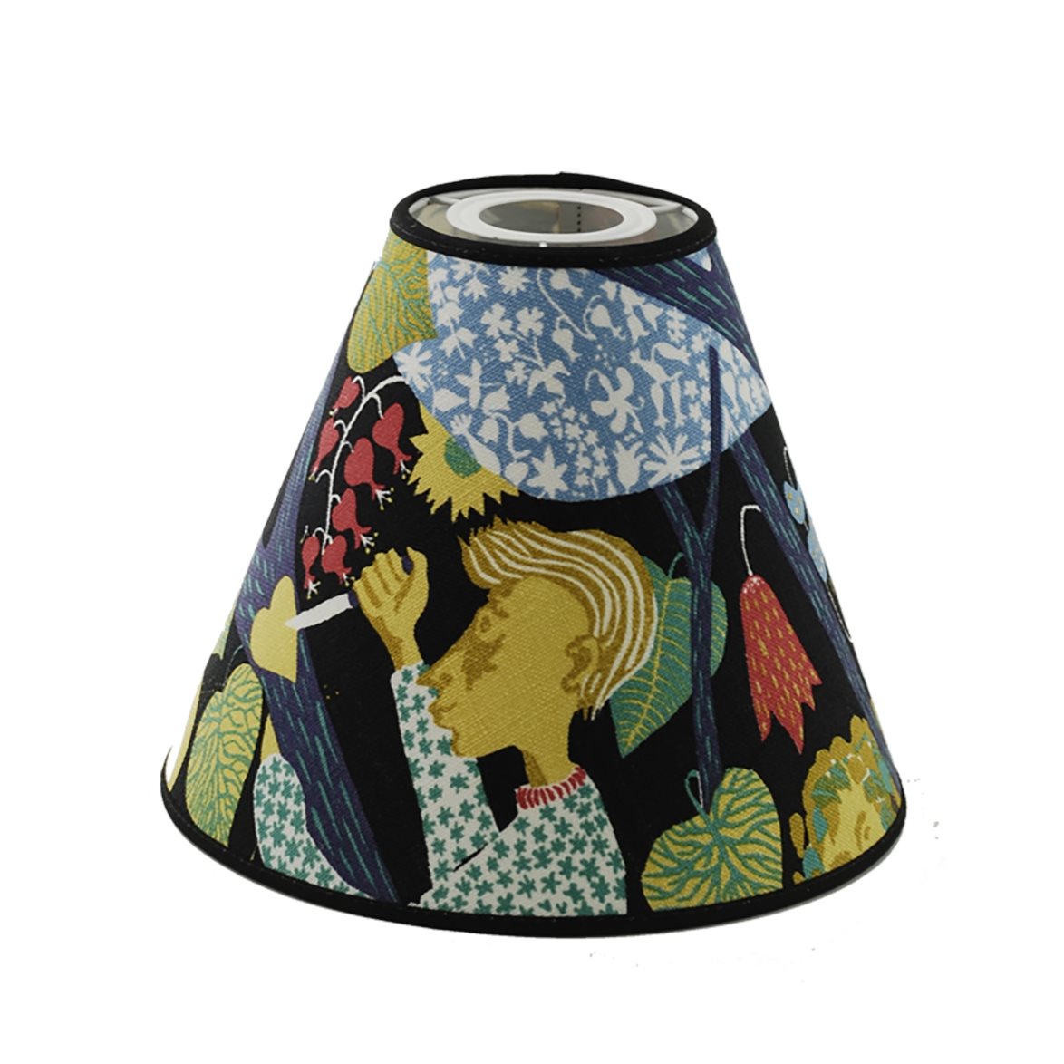 Hallbergs Belysning Melodi Lampsk&auml;rm Svart 22 cm