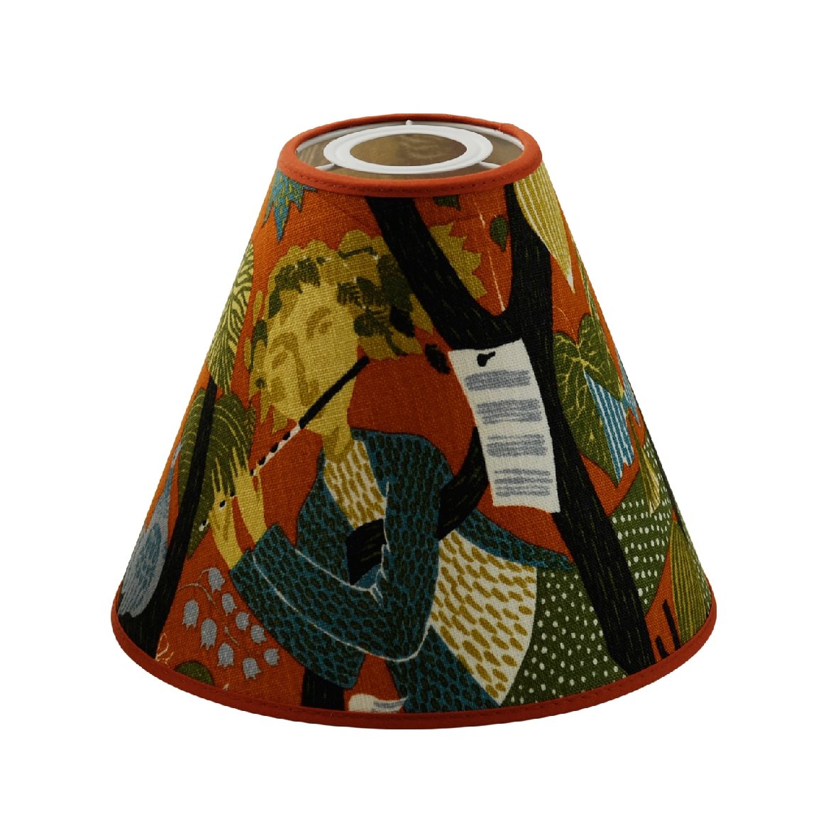 Hallbergs Belysning Melodi Lampsk&auml;rm Orange 22 cm