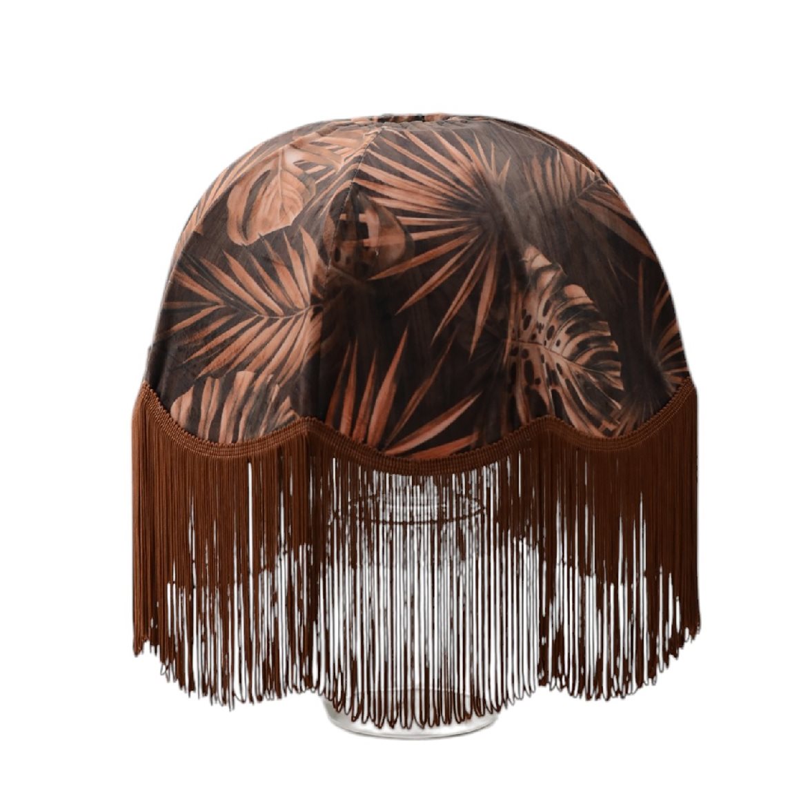 Hallbergs Belysning Rustic Jungle Lampsk&auml;rm med rostf&auml;rgad frans 50 cm