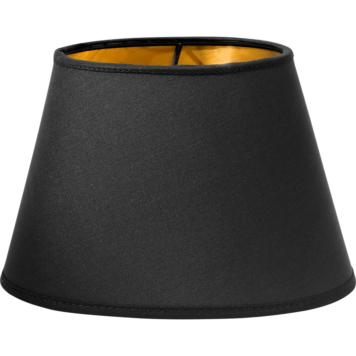 PR Home Oval Lampskärm Svart/Guld 25cm
