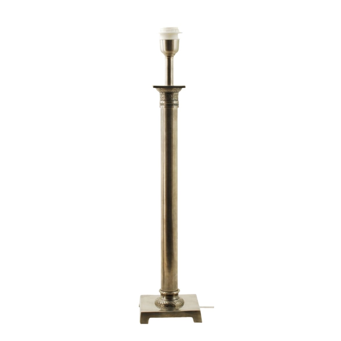 Hallbergs Belysning Palermo Lampfot Hög Antik silver 13cm | Inomhusbelysning - Bordslampor - Lampfötter | Lampspecialisterna