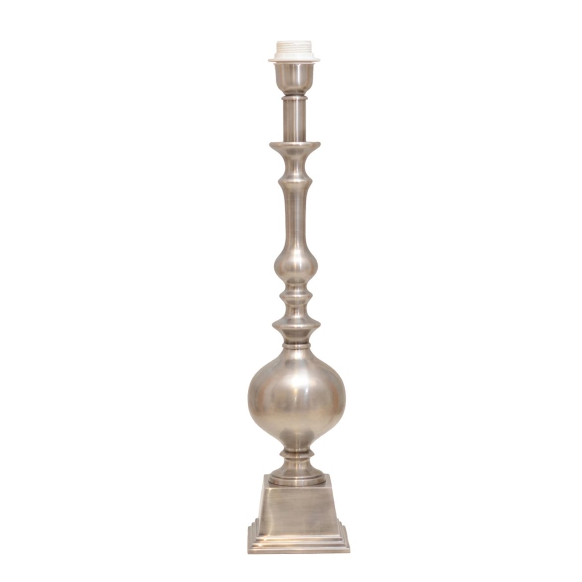 Hallbergs Belysning Denton Lampfot Antik silver 11cm | Inomhusbelysning - Bordslampor - Lampfötter | Lampspecialisterna