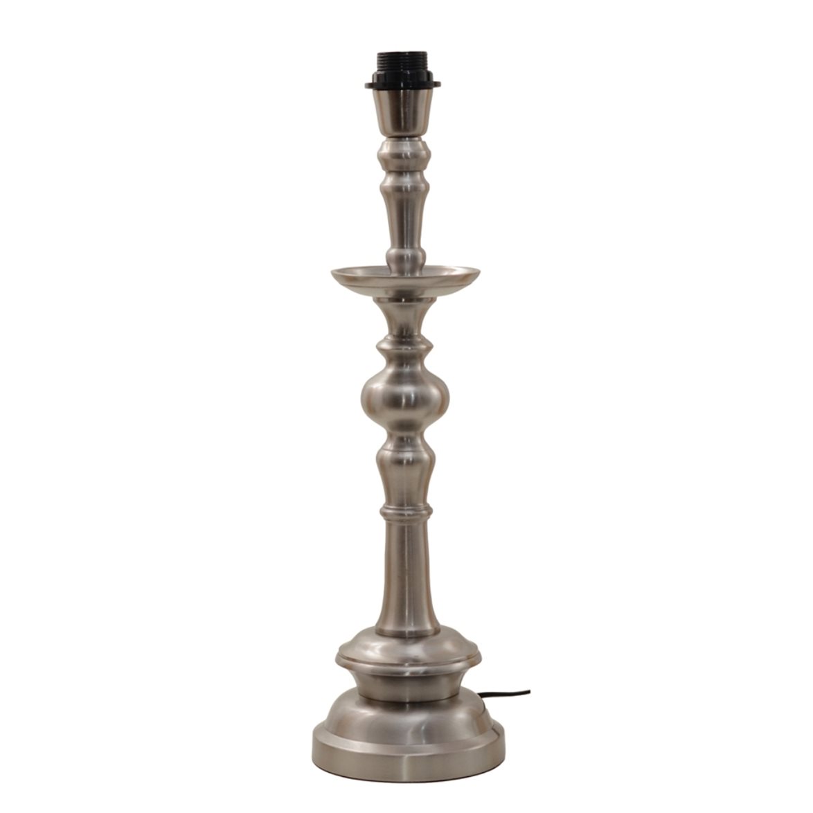 Hallbergs Belysning Saxon Lampfot Antik silver 15cm