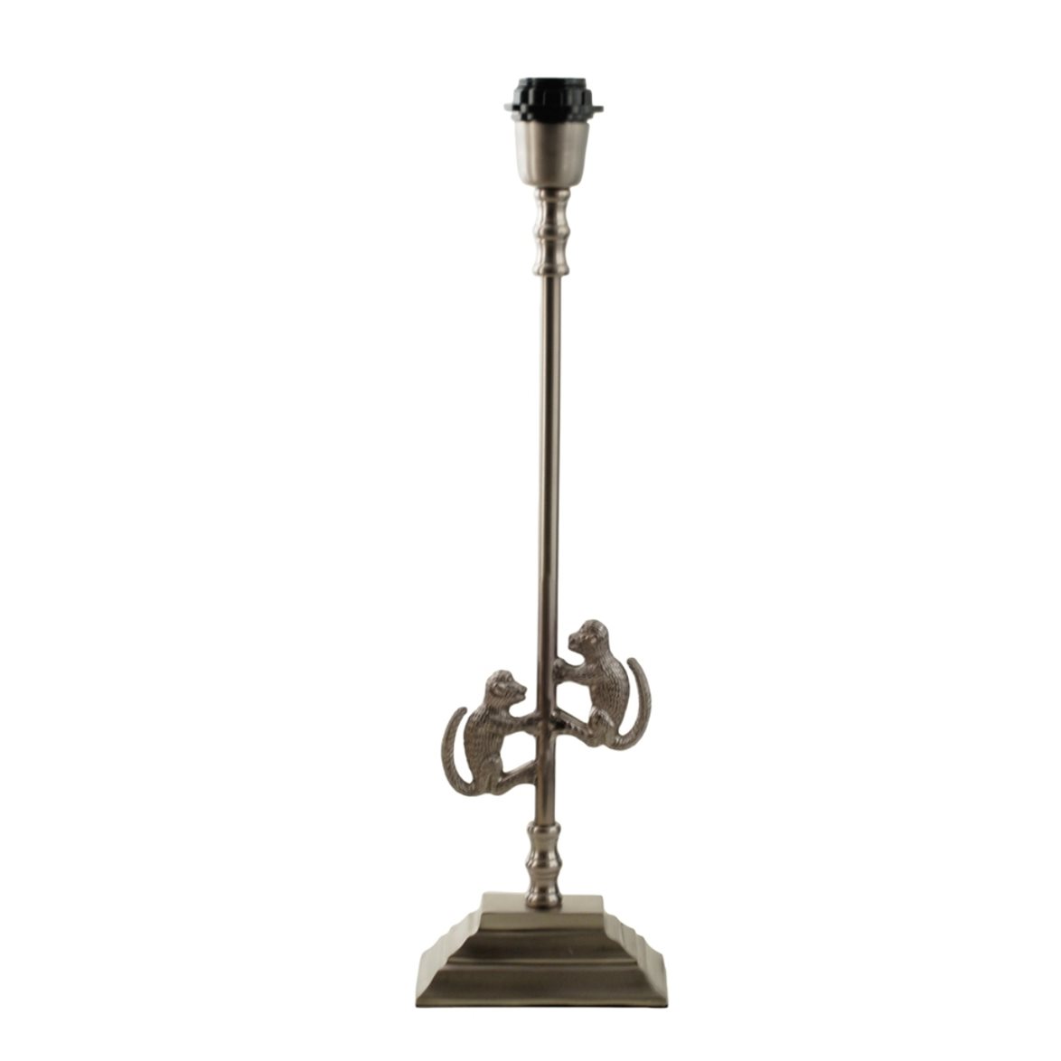 Hallbergs Belysning Monkeys Lampfot Antik silver 14,5cm