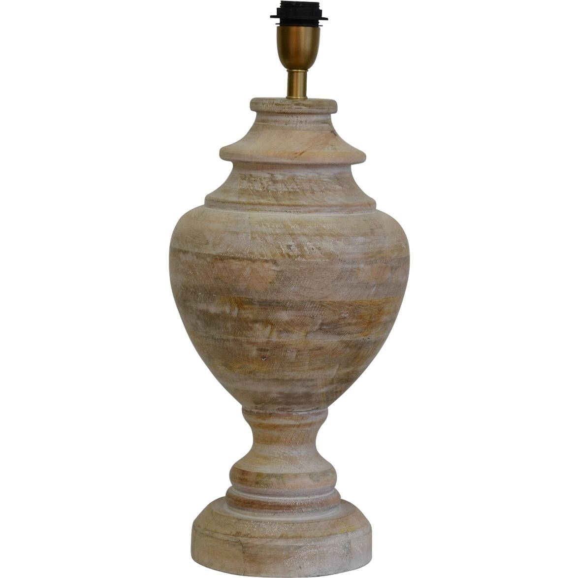 Hallbergs Belysning Braxton Lampfot White wash 22cm