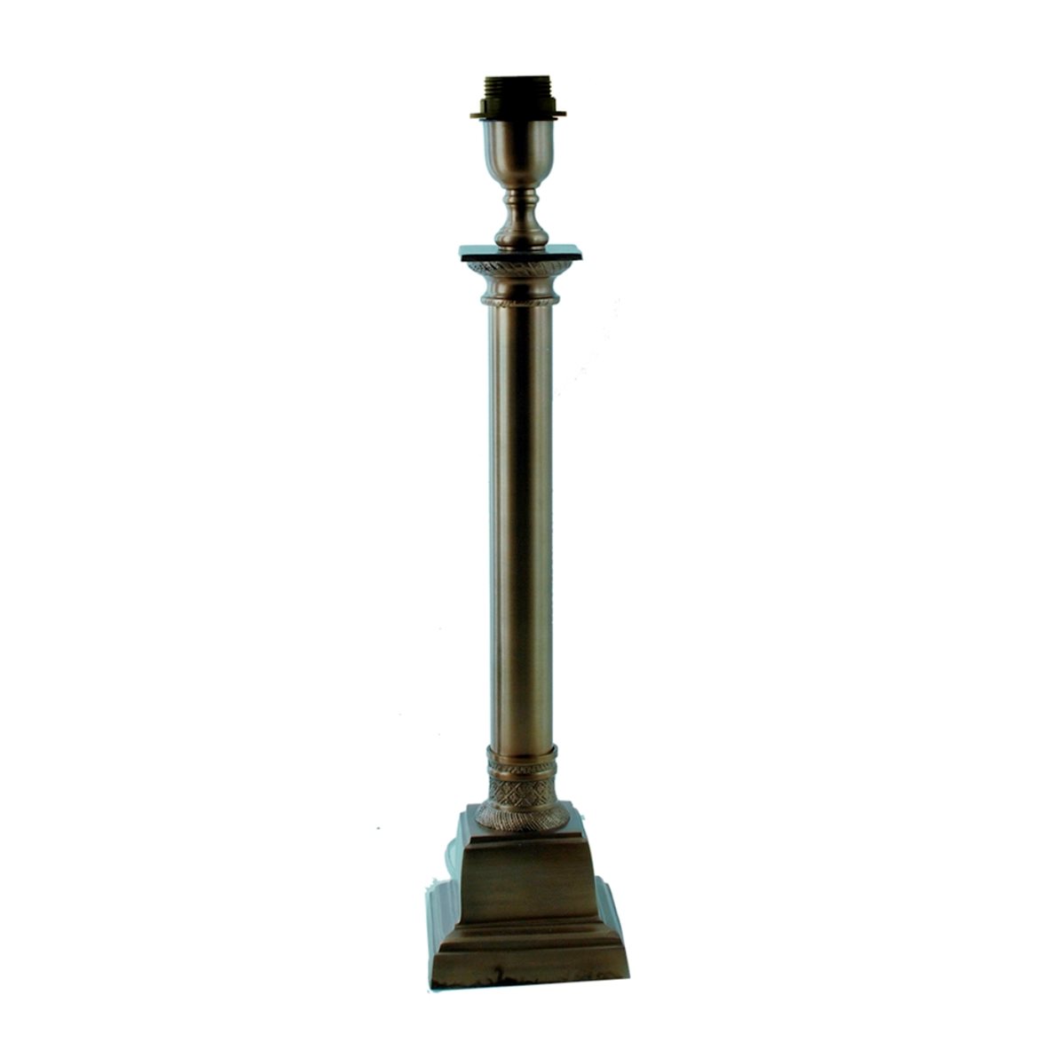 Hallbergs Belysning Boscolo Lampfot L&aring;g Antik silver 12cm