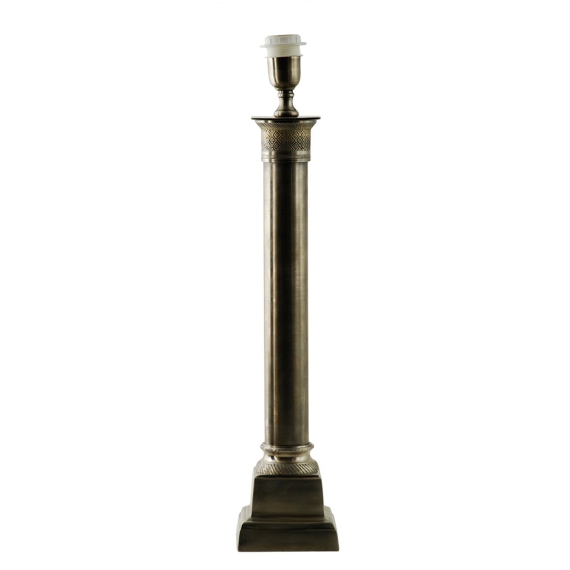 Hallbergs Belysning Boscolo Lampfot H&ouml;g Antik silver 13cm