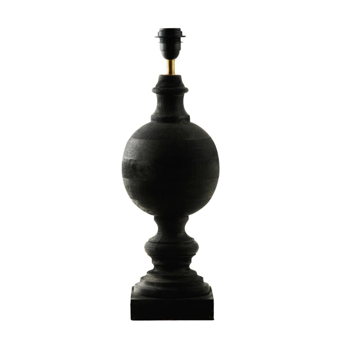 Hallbergs Belysning Percy Lampfot Antik svart 15cm