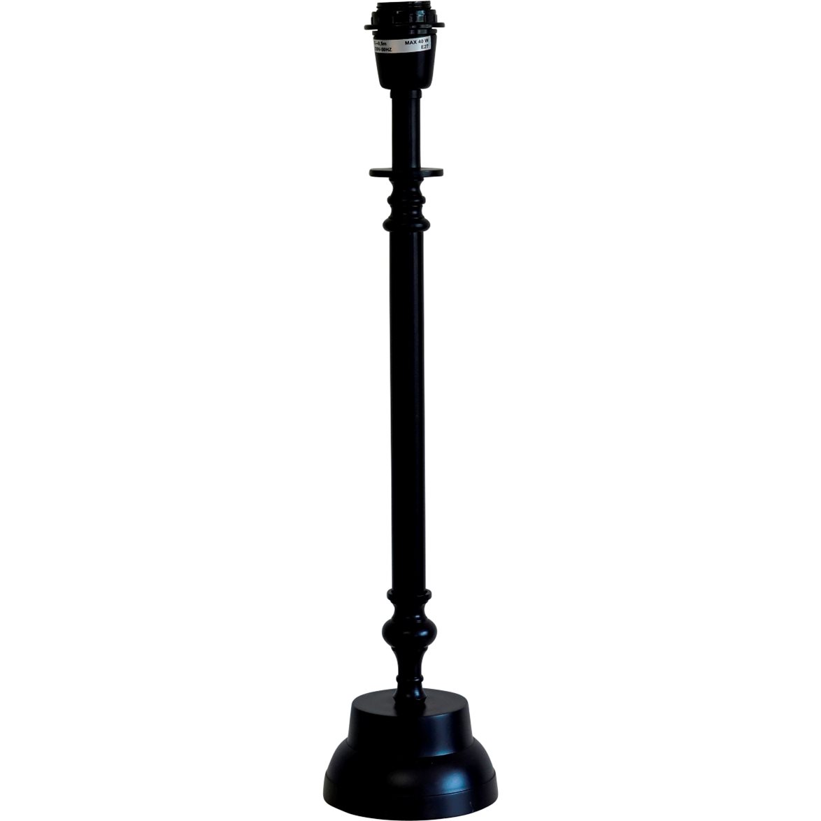 Hallbergs Belysning Harlow Lampfot Svart 13cm | Inomhusbelysning - Bordslampor - Lampfötter | Lampspecialisterna