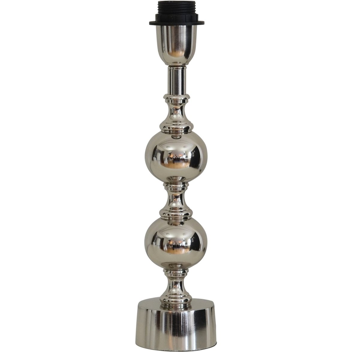 Hallbergs Belysning Charlotta Lampfot Låg Chrome 8cm | Inomhusbelysning - Bordslampor - Lampfötter | Lampspecialisterna