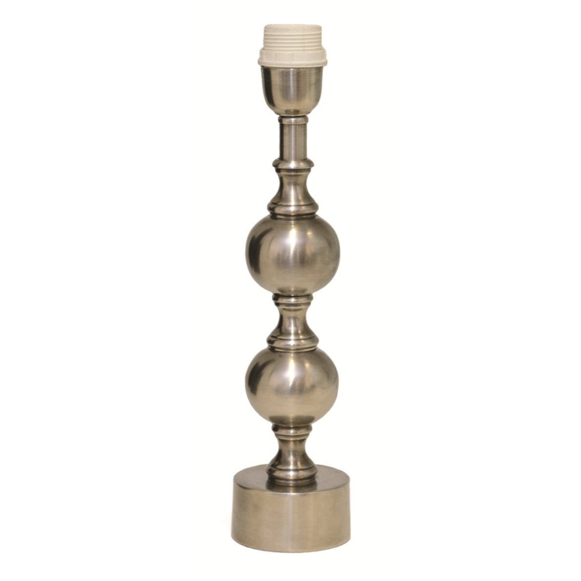 Hallbergs Belysning Charlotta Lampfot Låg Antik silver 8cm | Inomhusbelysning - Bordslampor - Lampfötter | Lampspecialisterna