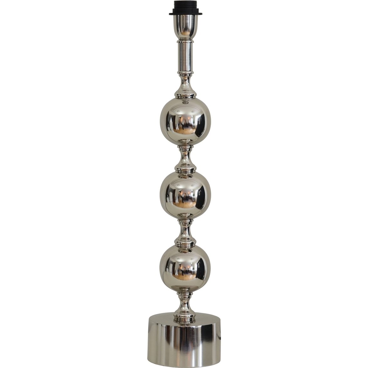 Hallbergs Belysning Charlotta Lampfot Mellan Chrome 12,5cm | Inomhusbelysning - Bordslampor - Lampfötter | Lampspecialisterna