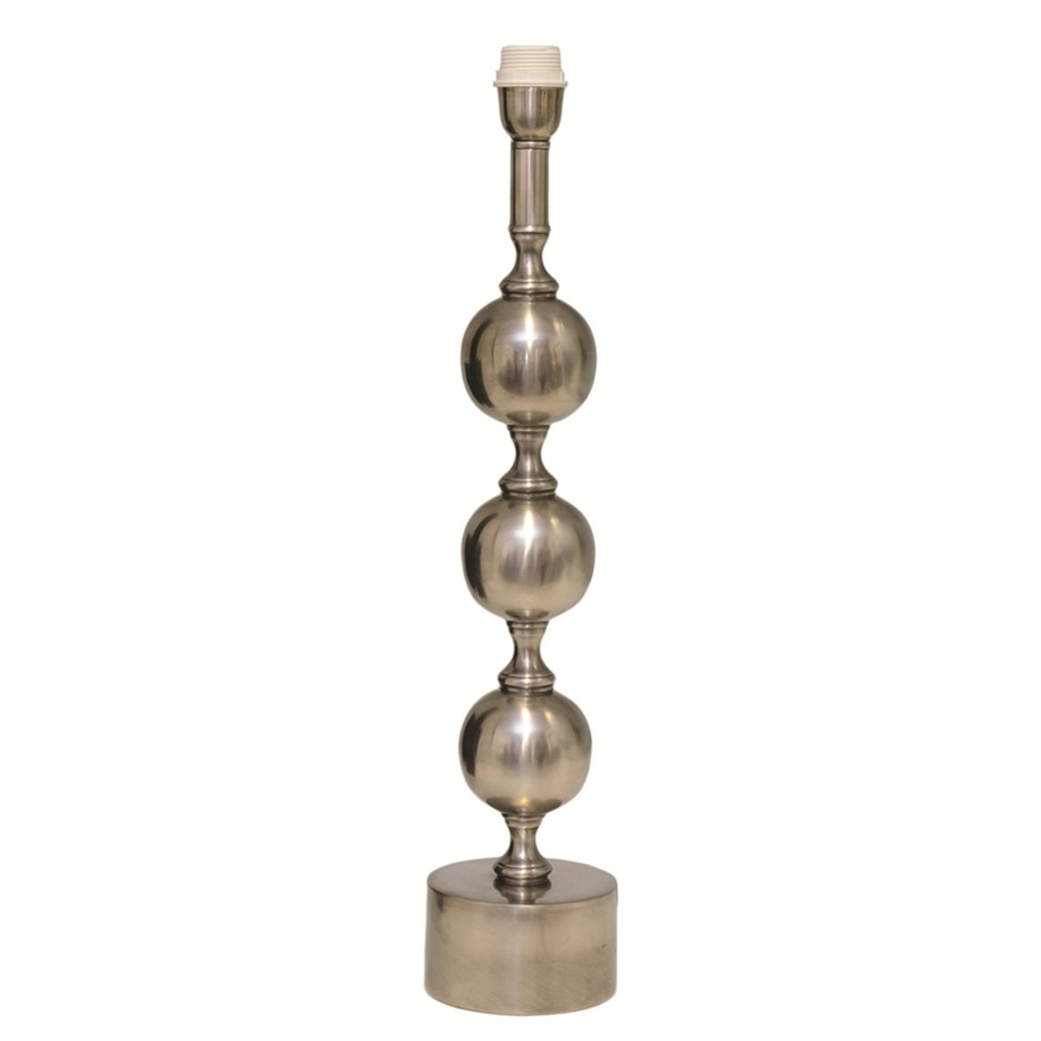 Hallbergs Belysning Charlotta Lampfot Mellan Antik silver 12,5cm | Inomhusbelysning - Bordslampor - Lampfötter | Lampspecialisterna