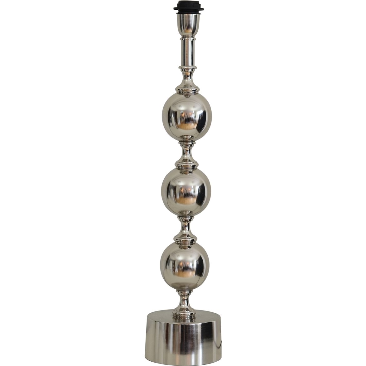 Hallbergs Belysning Charlotta Lampfot Hög Chrome 14,5cm | Inomhusbelysning - Bordslampor - Lampfötter | Lampspecialisterna
